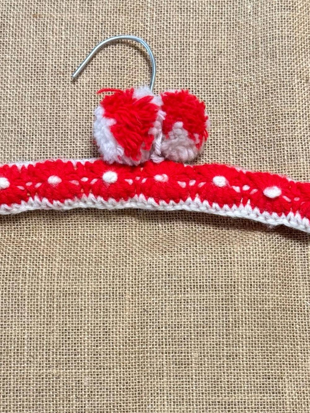 Vintage crochet hanger